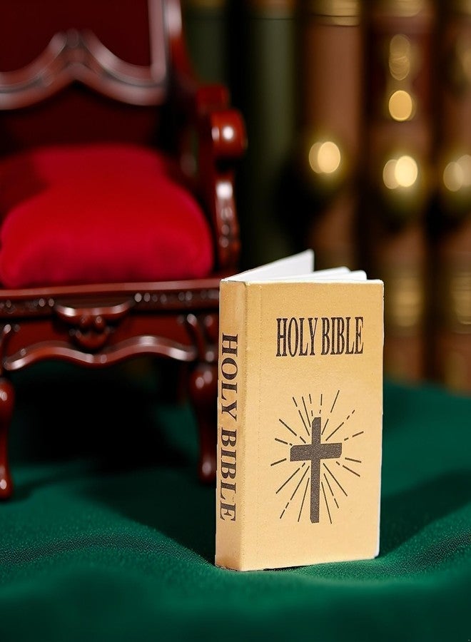 Dwuww كتاب جيب صغير من الكتاب المقدس، قطعة واحدة، بمقياس 1/12، مناسب لمكتبة غرفة نوم بيت الدمى، أثاث بيت الدمى، دمى وإكسسوارات - Image 5
